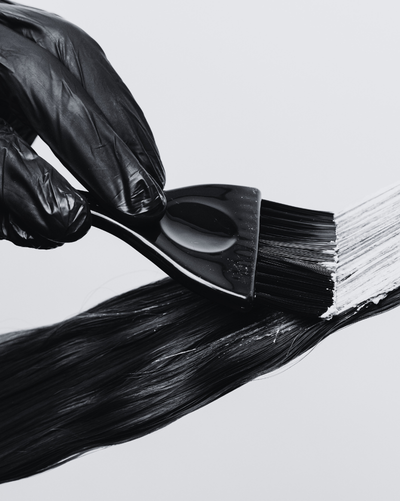 producto capilar aplicado